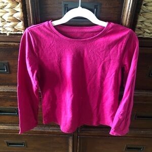 Wonder Nation Pink cotton blend long sleeve tee in size S (6/6x)